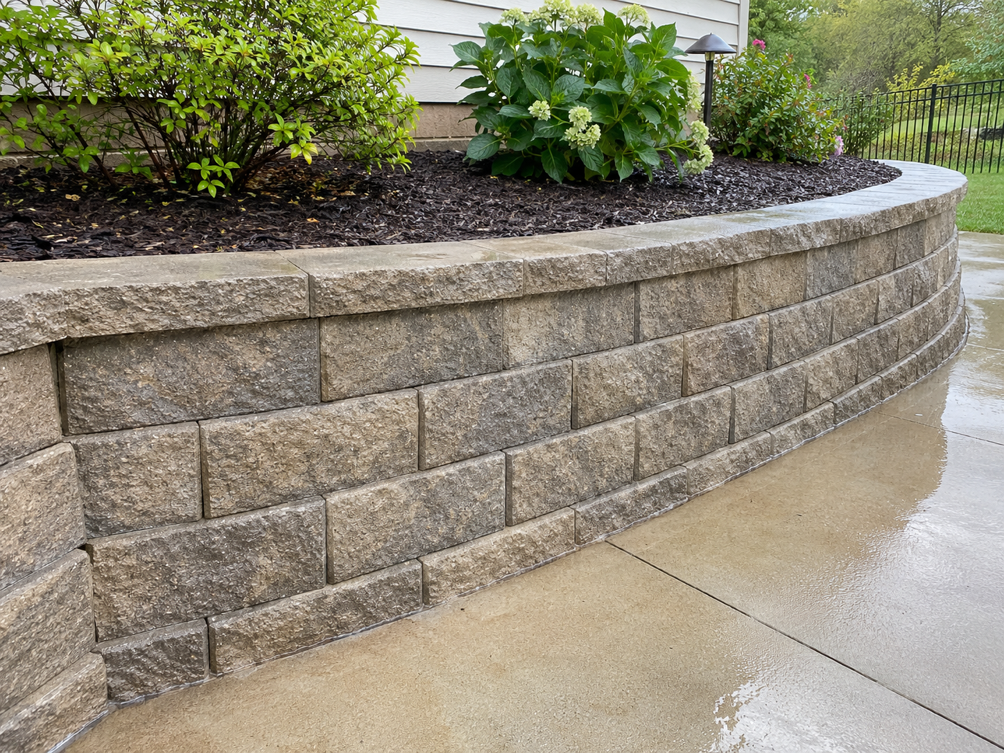 Retaining Wall Pressure Washing